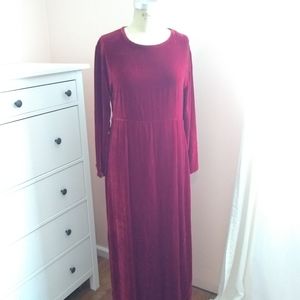 Kiko Silk and Rayon Velvet Maxi Dress